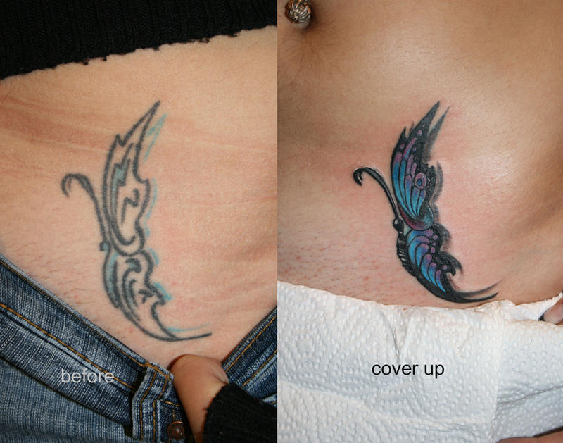 Butterfly Color Cover up TaT by 2Face-Tattoo on DeviantArt