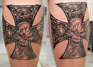 Iron Cross Skull TaT