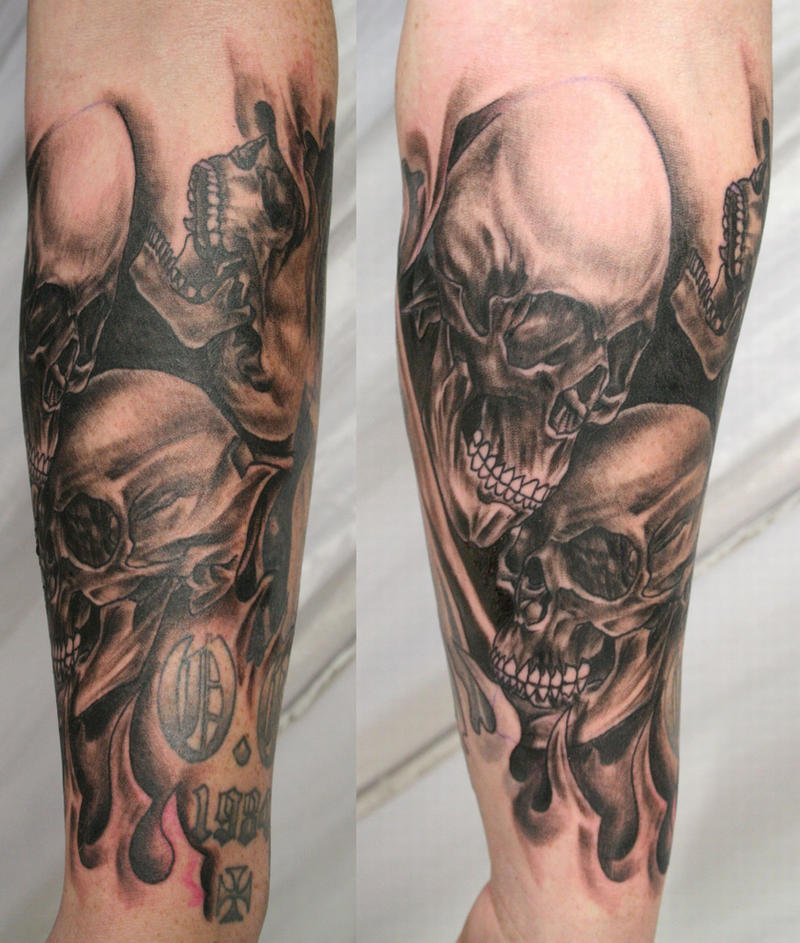 Armsleeve Skull Skulls Tattoo