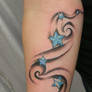 Blue Stars Shading Tattoo