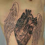 Realistic Heart wings Tat