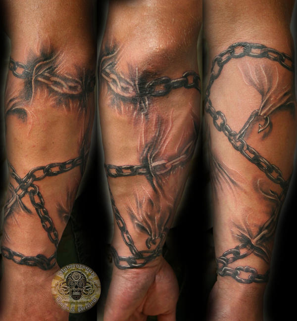 chains forearm sleeve tat by 2Face-Tattoo on DeviantArt