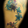 Dragonfly Flower Fairy Tattoo