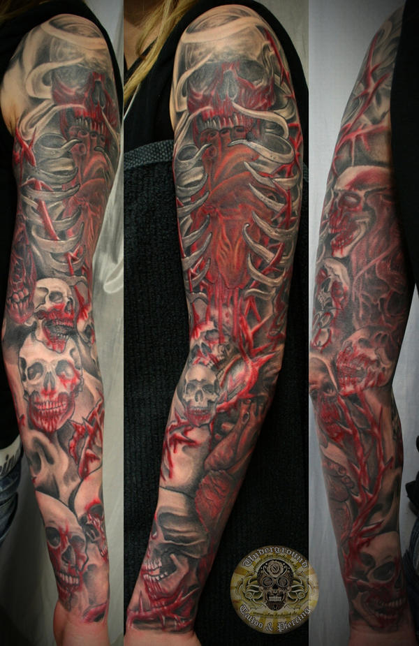 Heart Skull Armsleeve prog. 15