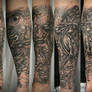 sleeve biomech skull faces fin