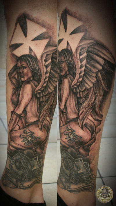 Chicano dollar angel finished