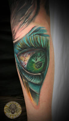 Crazy freaky eye tattoo