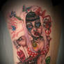 Zombie girly color tat