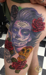 La Catrina Dia de los muertos prog tat 3th session