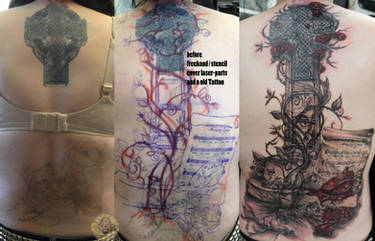 3 days Back Cover up Grave stone heart roses