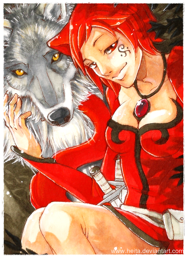 Commission OC Shyla and Wolf