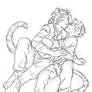 Kissing Tigers -Sketch-
