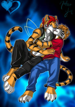 Kissing Tigers -Color-
