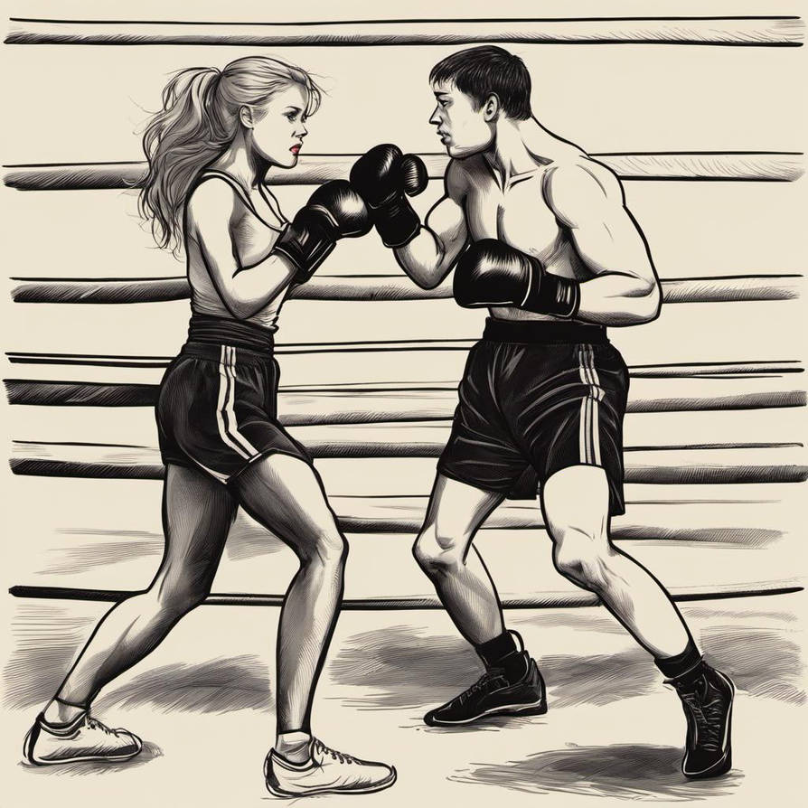 Mixed boxing. Buxom Female punching by Eltonshade on DeviantArt