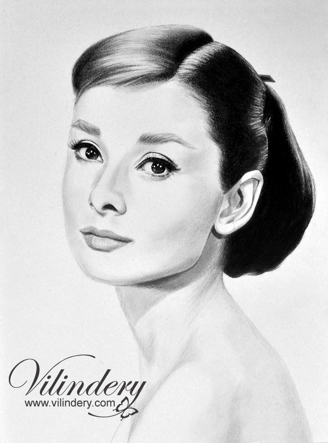 Audrey Hepburn - pencil drawing