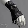 Steam Goth Cuff Bracelet with vampire wings