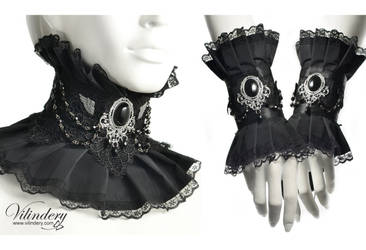 Goth Victorian jewelry set