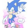 Sonic Sez: HEY! - Inked + Colored version.