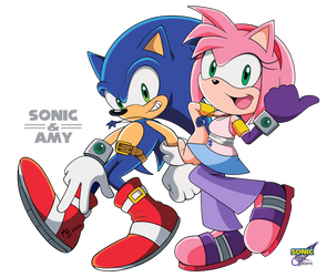 Commission: Sonic and Amy (Vers. 2)