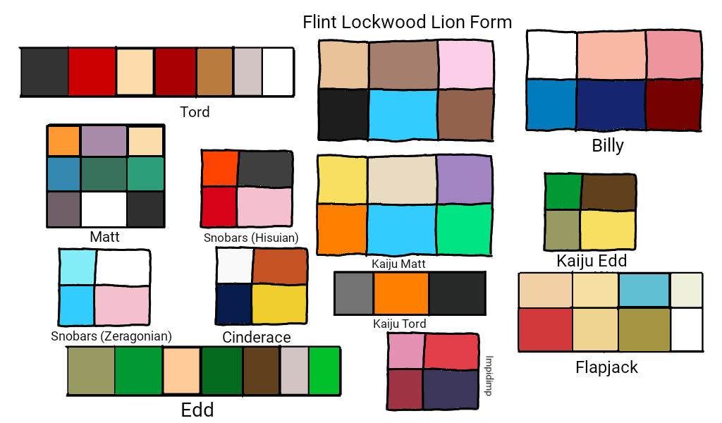 My OC/Favorites Characters Colors Pallets 2 by Loudiefanclub192 on ...
