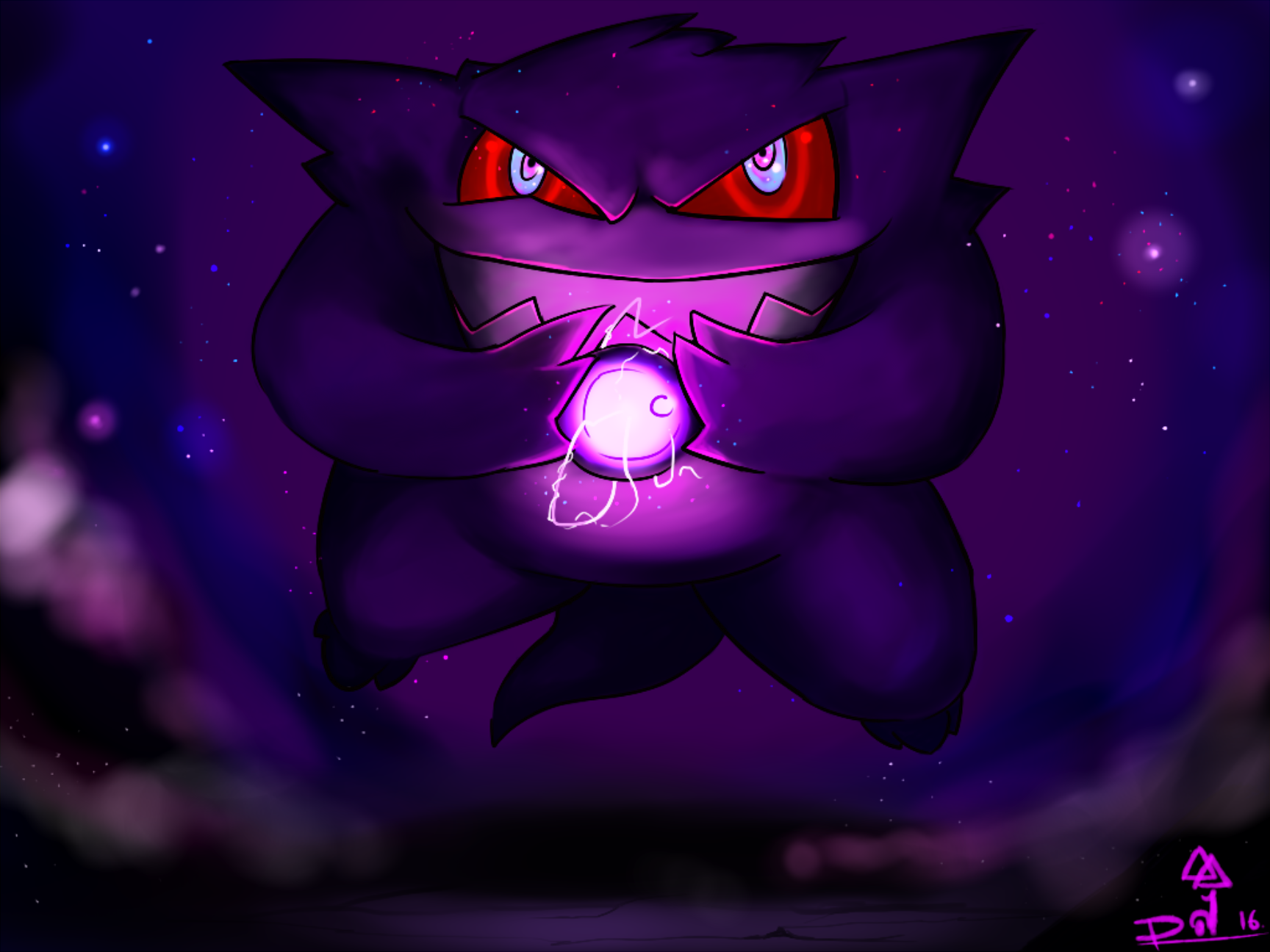 Shiny Mega Gengar by Hattori-Hako on DeviantArt