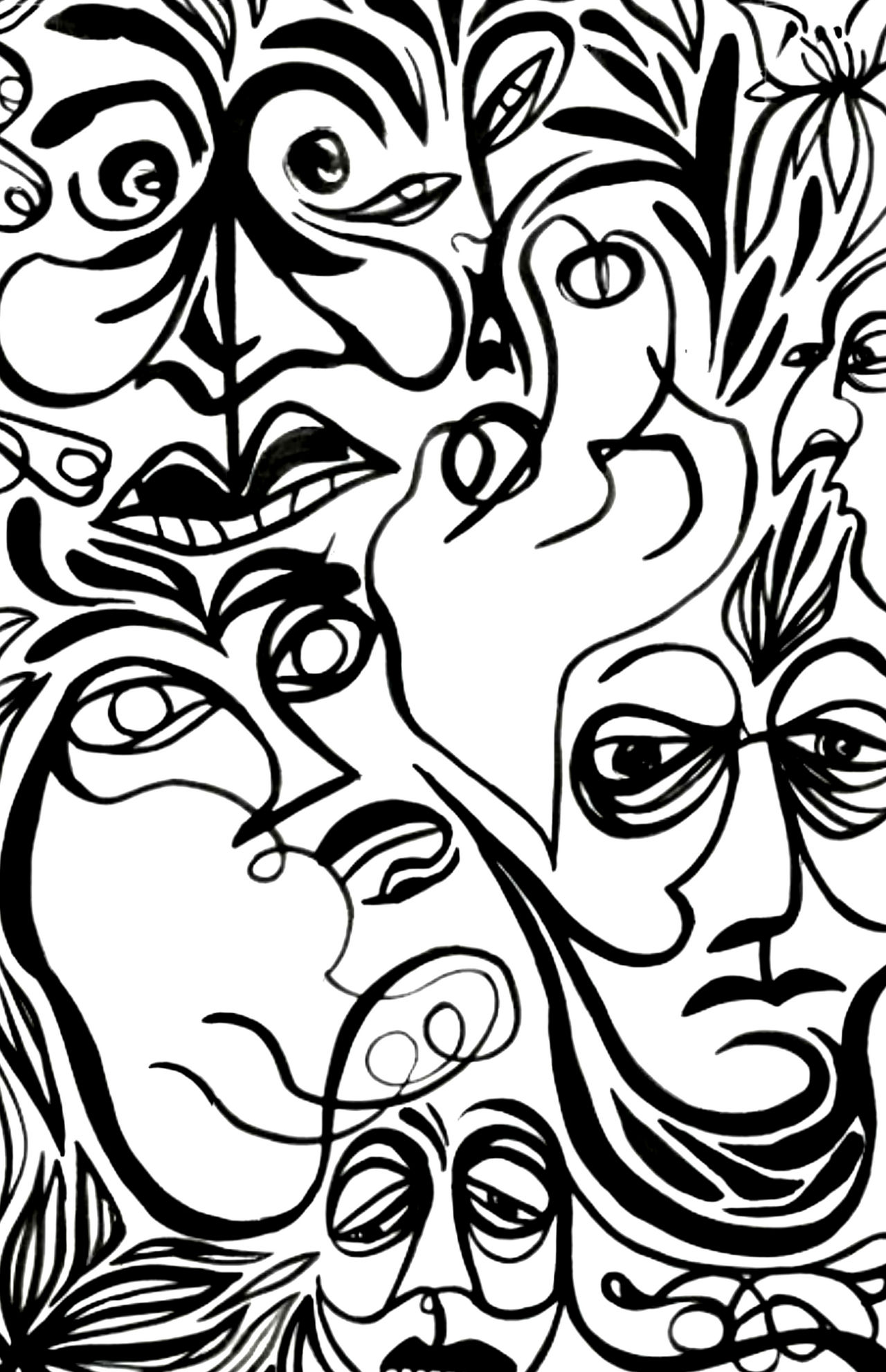 Ink Faces 2 by JellybeanJackrabbit on DeviantArt