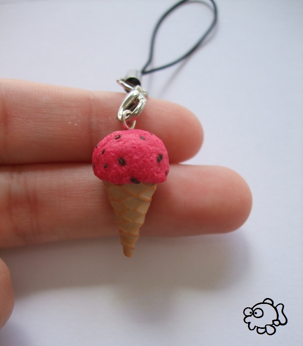 Small Ice Cream Charm 6 - Red Fruits