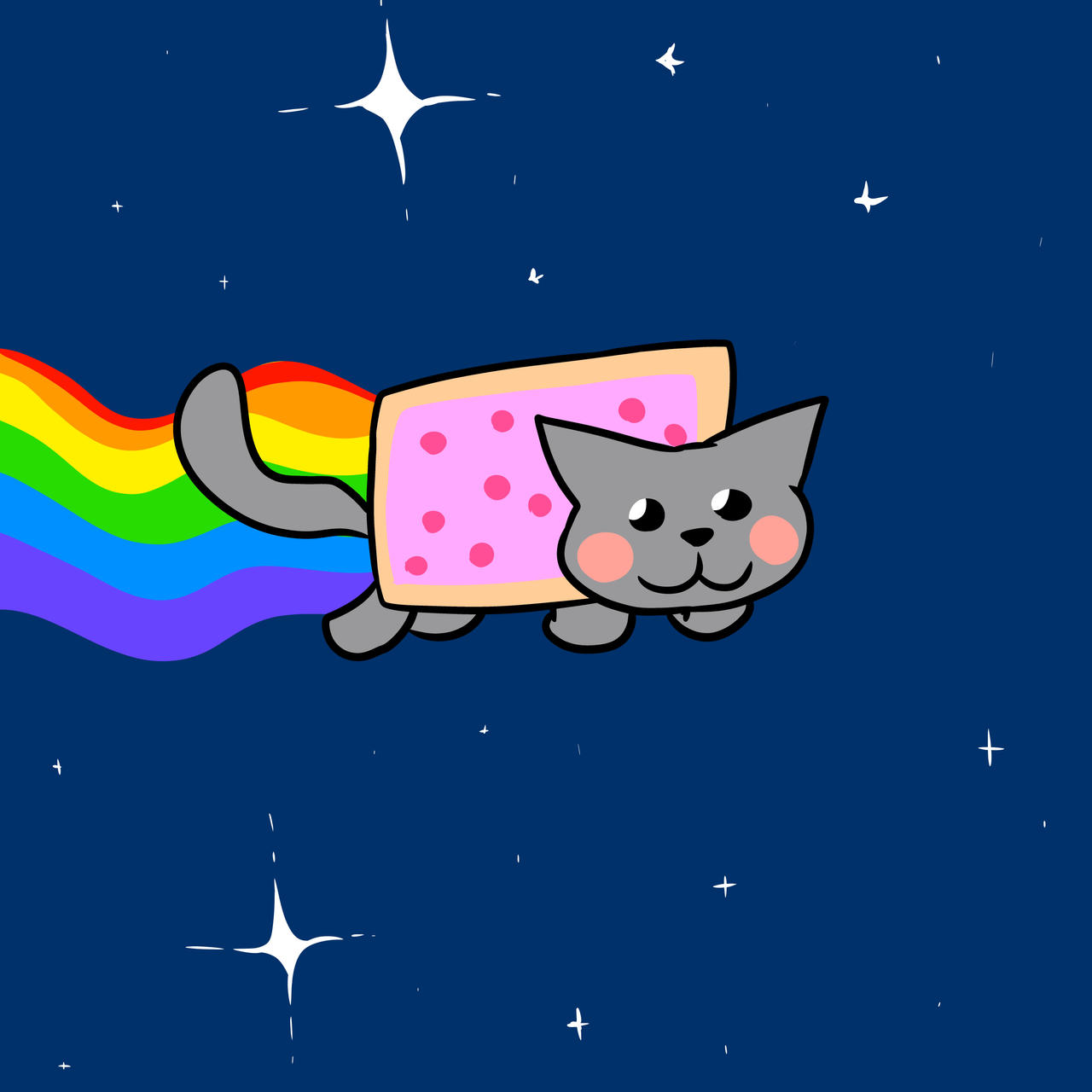 Nyan Color Nyan Cat drawing!! by ColorArtAndBolb on DeviantArt
