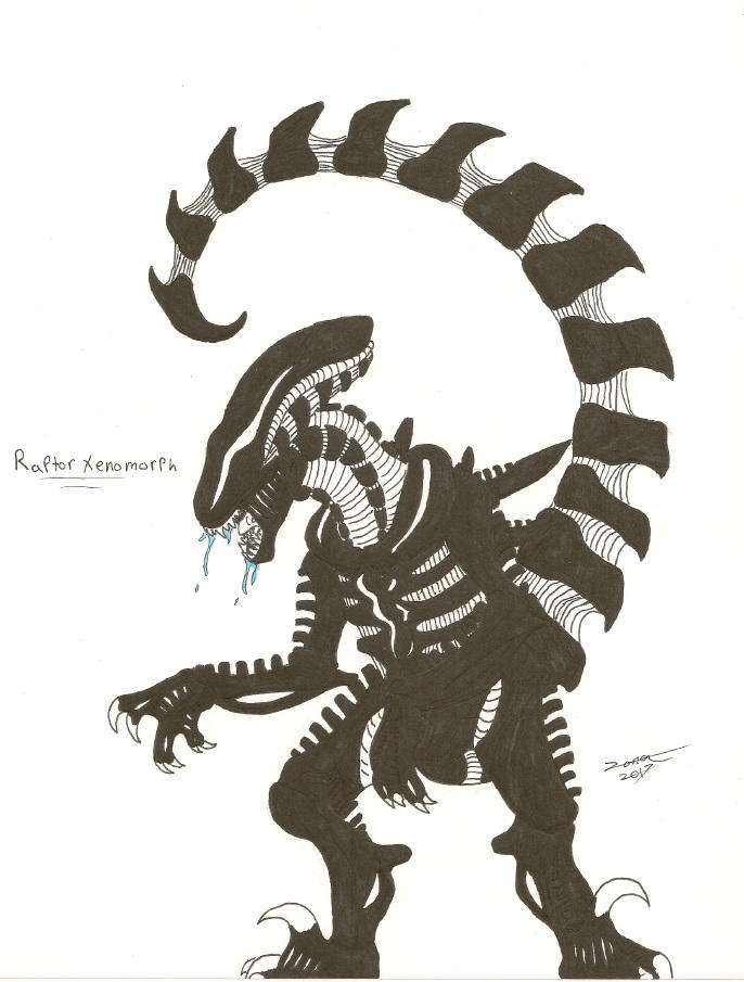 Raptor xenomorph by AFlahrman on DeviantArt