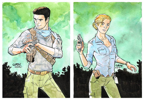 Nathan and Elena - Uncharted commission