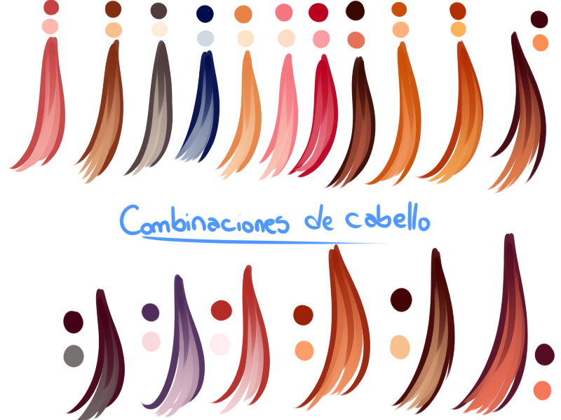 Mi paleta de colores para cabello by Leria-r on DeviantArt
