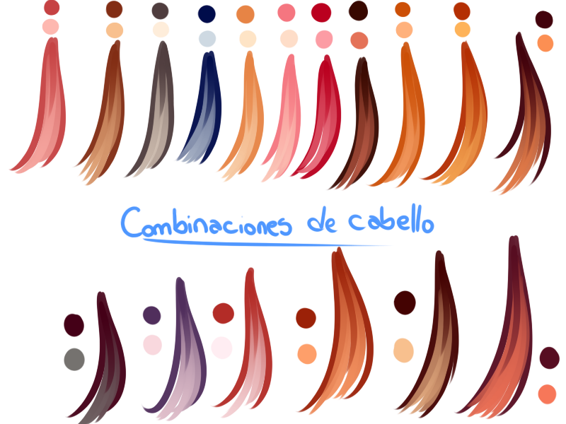 Mi paleta de colores para cabello by Leria-r on DeviantArt Mi paleta de colores para cabello by Leria-r on DeviantArt