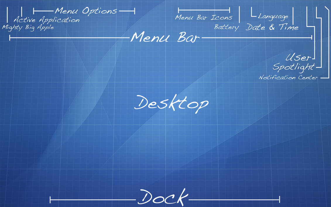 Blueprint Wallpaper for Mac OS X Mavericks 10.9.x by recoxblazer