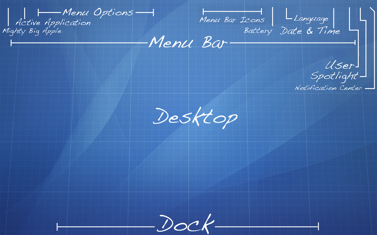 Blueprint Wallpaper for Mac OS X Mavericks 10.9.x