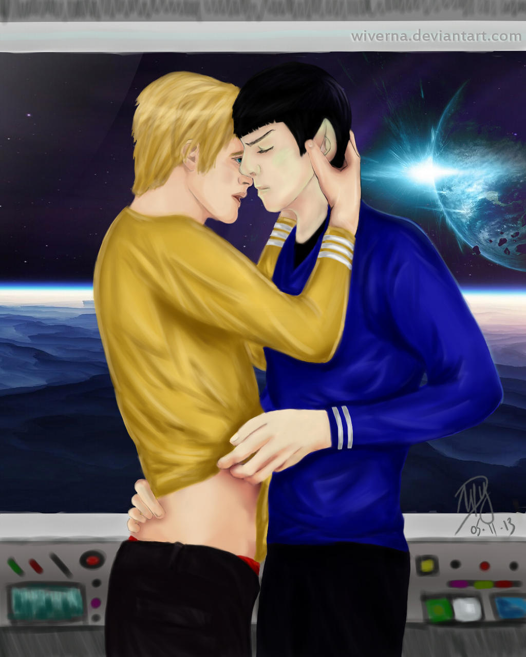 Spirk: Spock and Kirk love in Space