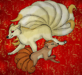 Ninetales and Vulpix