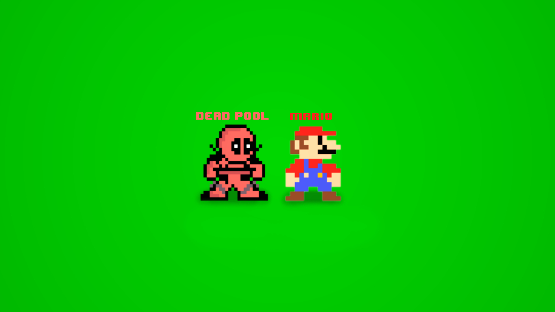 Deadpool and Mario 8bit