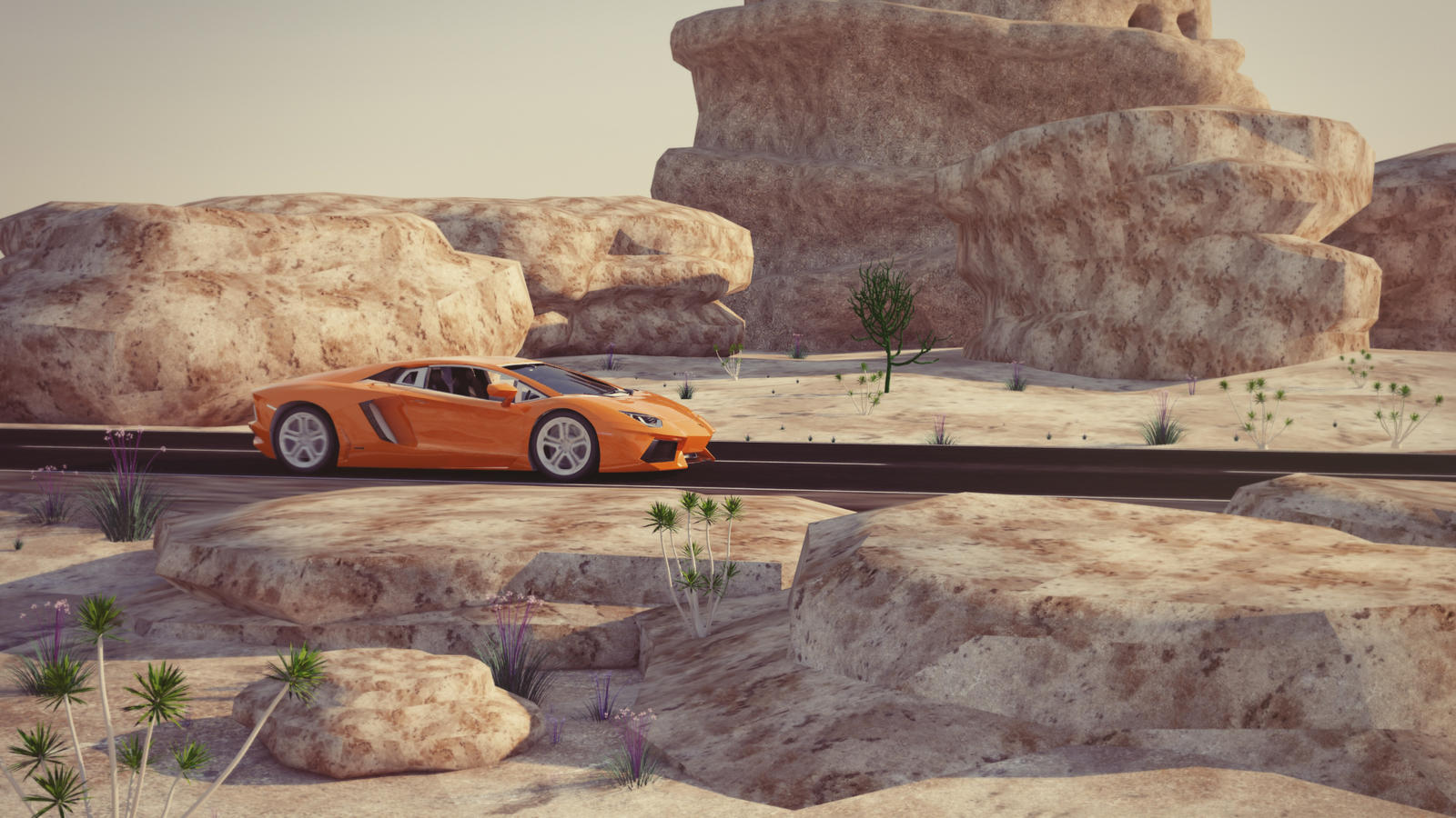 Lamborghini Aventador - Desert Drive