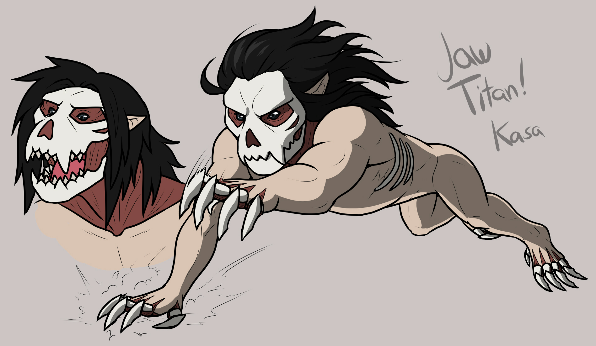 SnK: Jaw Titan - Titansona by KasaTheDog on DeviantArt