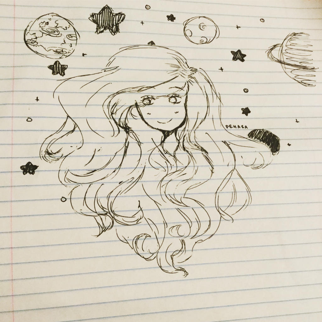 Galaxy Girl Sketch By Justthatguiltygirl On Deviantart