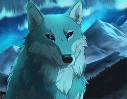 Blue (yeah a wolf art)