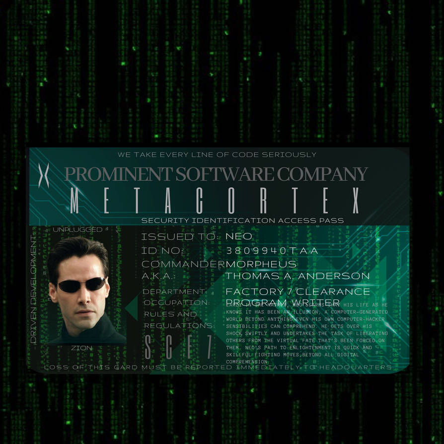 Id Matrix Patch The Matrix ID by bobbyboggs182 on DeviantArt