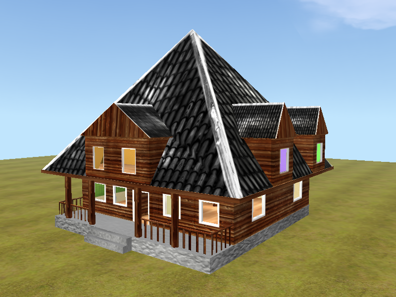 Enterable wooden house FH mesh