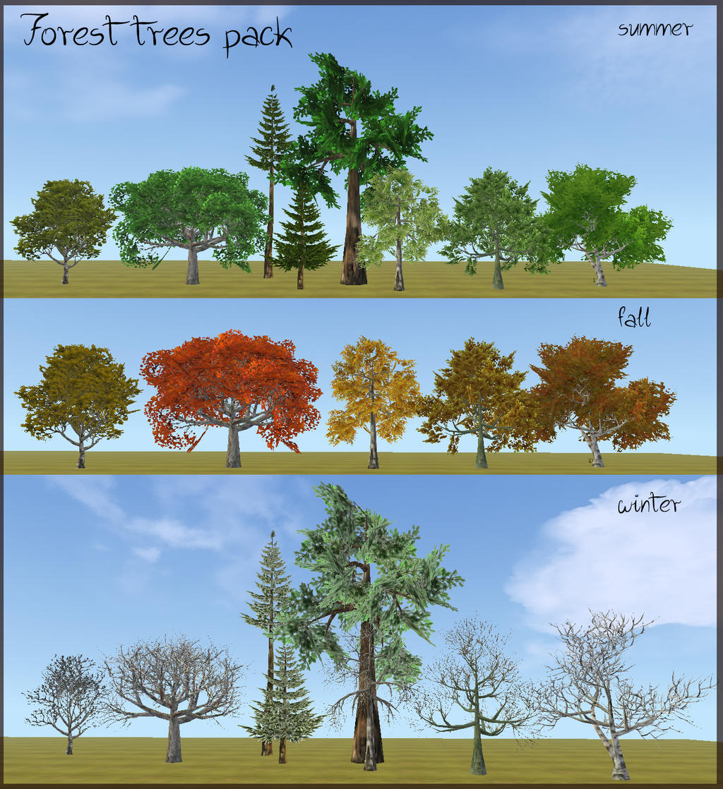 *ANOTHER UPDATE* Forest trees pack - FH meshes