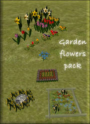 Garden flowers - mesh pack