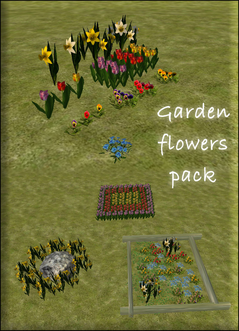 Garden flowers - mesh pack