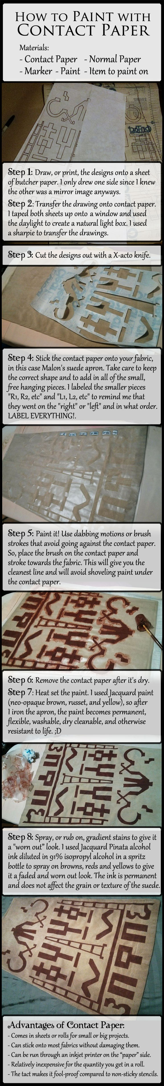 How to: Paint with Contact Paper by DugFinn