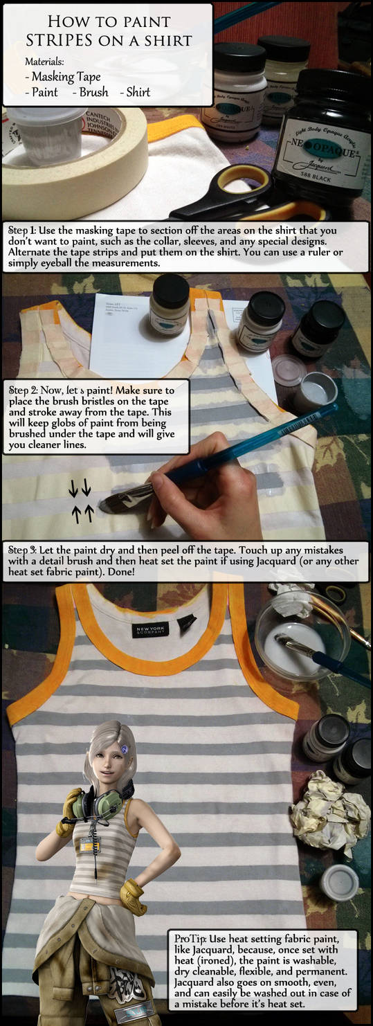 How to: Paint Stripes on a Shirt by DugFinn