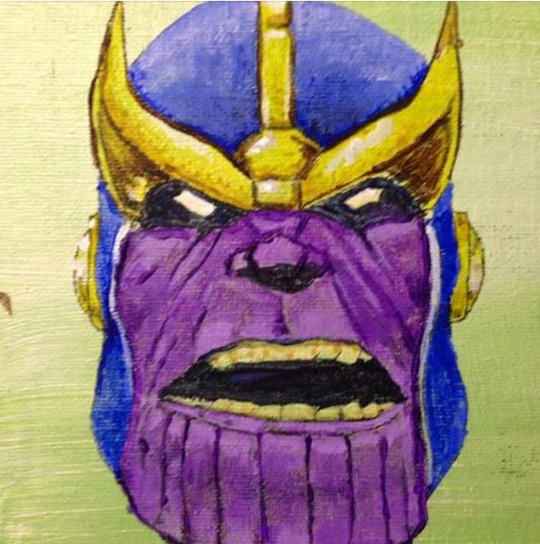 Thanos Face 1st painting by mjkrey on DeviantArt