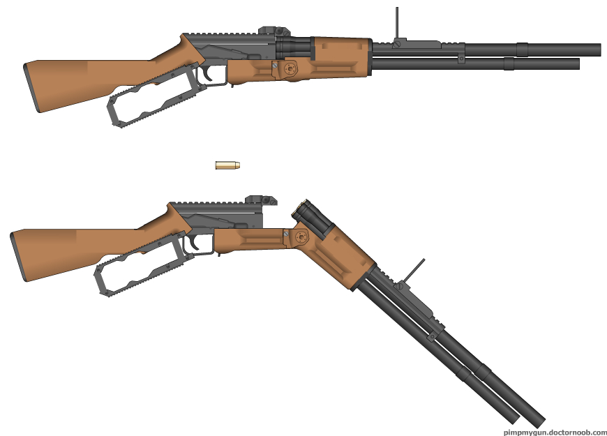 Lever action-revolving rifle